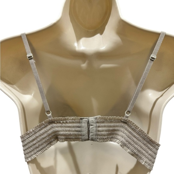 AERIE TAN LACE MESH UNLINED BRALETTE - Picture 7 of 7